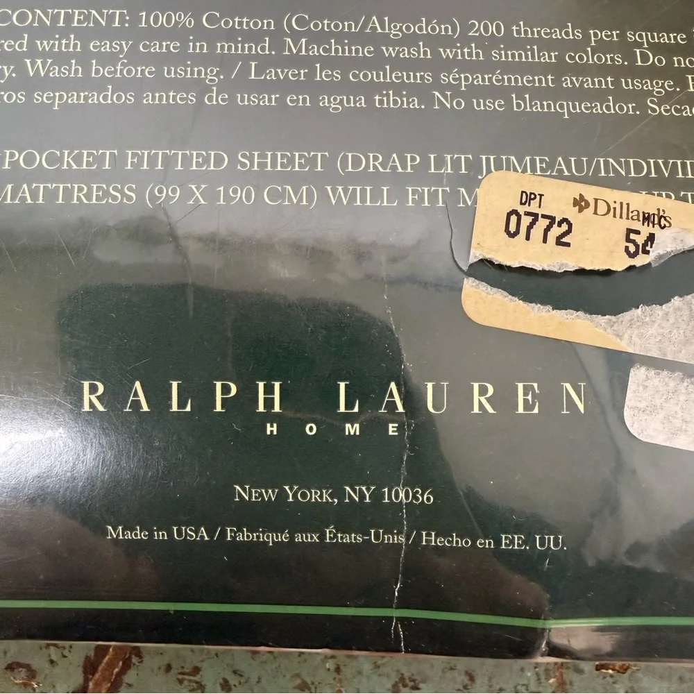 Vtg Ralph Lauren Twin Deep Fitted Sheet Allison Multi Floral Cottage NEW Sealed